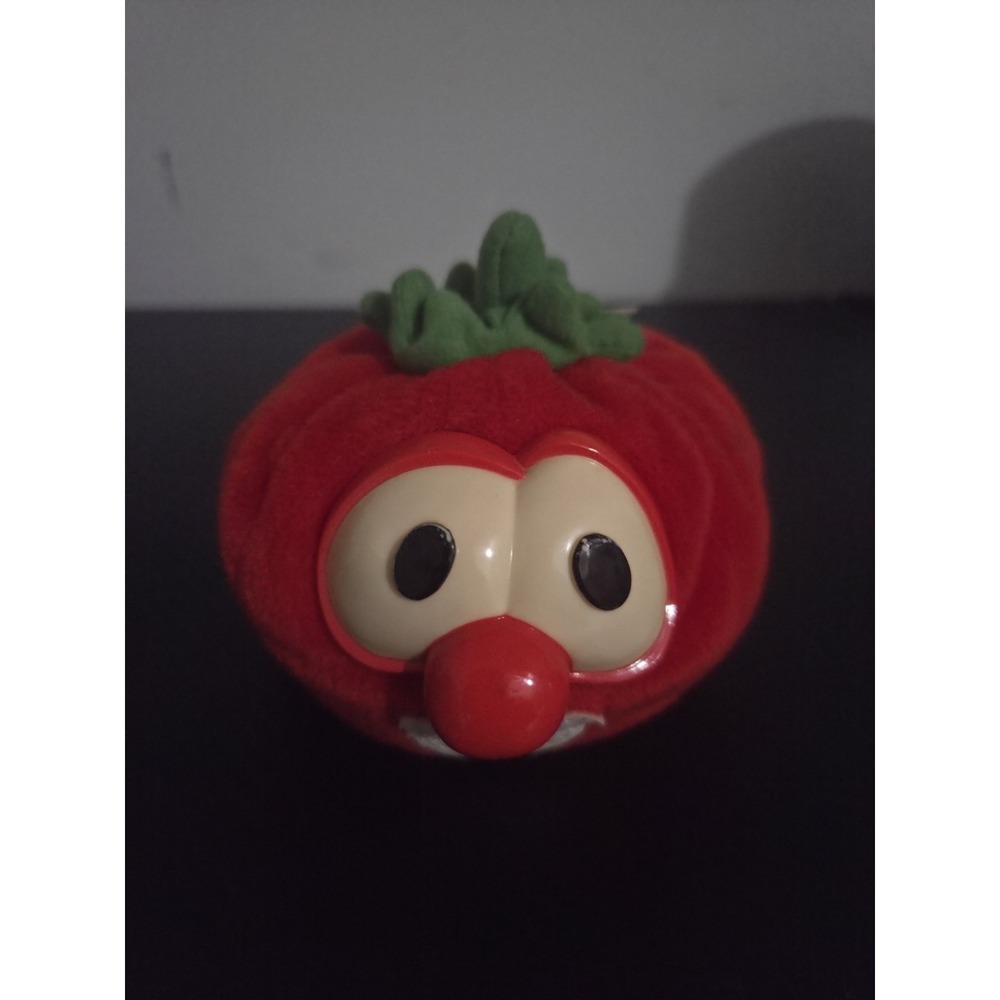 Vintage GUND Veggie Tales 5" Bob The Tomato Plush Toy Bean Bag Red 1998 E51